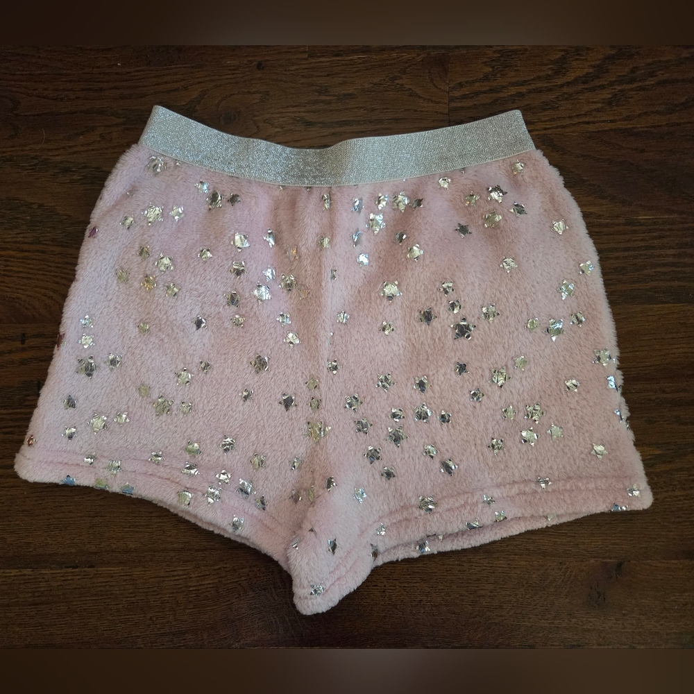 More Than Magic Girls 7/8 Pink/Silver Stars Pajama Shorts